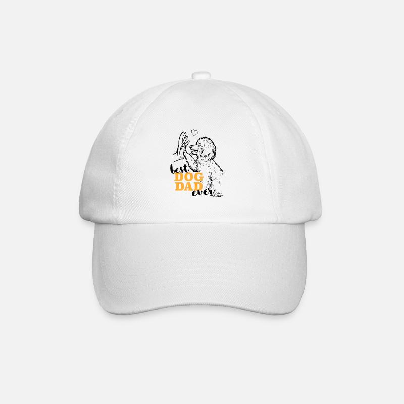 Bester Pudel Papa Pudel - Baseballkappe - Weiß/Weiß