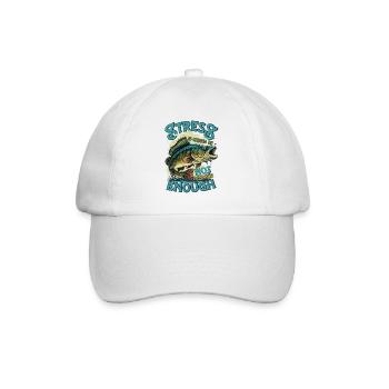Serenity Through Fishing - Baseball Cap - white/white - Front