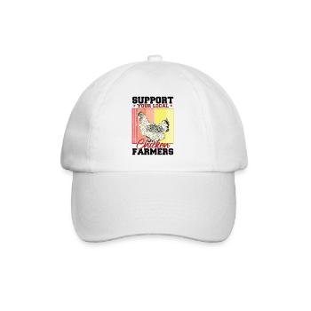 Soutenez vos éleveurs de poulet locaux - Casquette classique - blanc/blanc - Devant