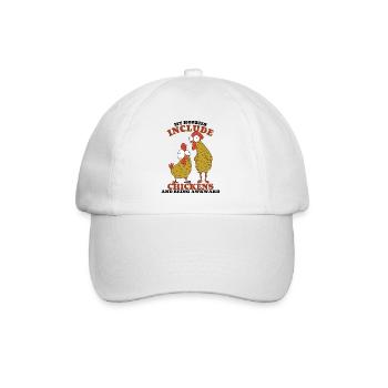 Crazy Chicken Farmer Hen Funny - Baseball Cap - white/white - Front