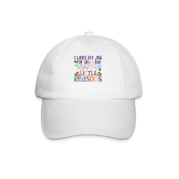 J’aime mon travail pour toutes les petites raisons - Casquette classique - blanc/blanc - Devant