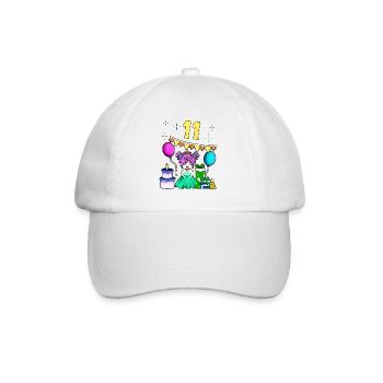 Avec princesse - Anniversaire de fille 11 ans - Casquette classique - blanc/blanc - Devant