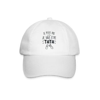 Je Peux Pas, Je Vais Être TATA - Casquette classique - blanc/blanc - Devant