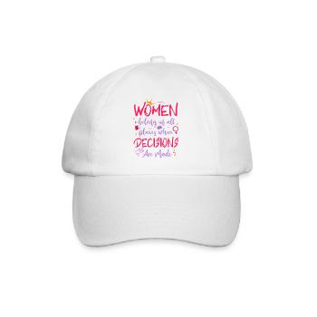 Feminist Women Belong In All - Baseballkappe - Weiß/Weiß - Vorne