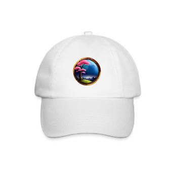 Sakura Tree. Japanese tree with beautiful landscape - Baseball Cap - white/white - Front