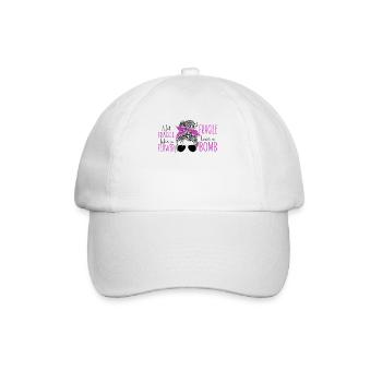 Feminist Not Fragile Like A Flower - Baseballkappe - Weiß/Weiß - Vorne