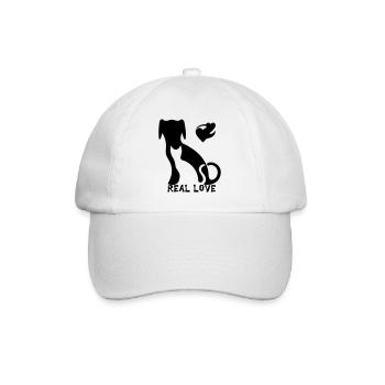 Echte Liebeskatzen - Baseballkappe - Weiß/Weiß - Vorne