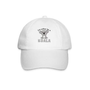 I'd rather be a koala - cute koala - Baseball Cap - white/white - Front