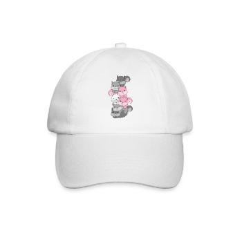 Demigirl Flag Pride LGBTQ Cute Squirrel - Baseball Cap - white/white - Front