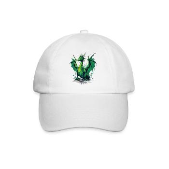 Green Dragon - Baseball Cap - white/white - Front