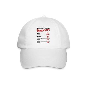 Wöchentlicher Zeitplan eines Rentners - Rente - Baseballkappe - Weiß/Weiß - Vorne