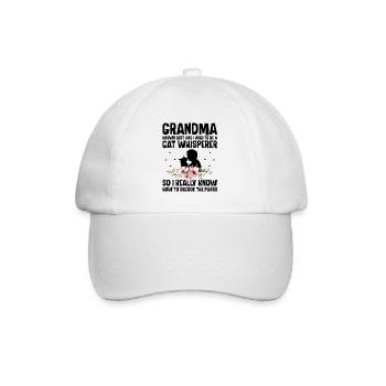 Amoureux des chats Grand-mère retraitée Retraité Propriétaire de chat Chat - Casquette classique - blanc/blanc - Devant
