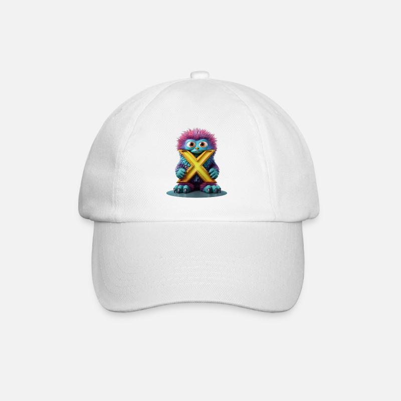 Monstre multicolore avec X - Casquette classique - blanc/blanc