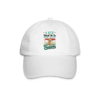 Fennek Geschenk Fennec Wüstenfuchs - Baseballkappe - Weiß/Weiß - Vorne