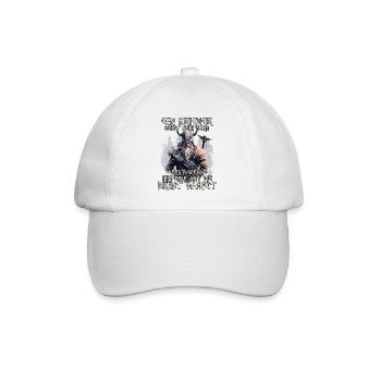 Wikinger Krieger Shirt Wahalla Söhne Odins - Baseballkappe - Weiß/Weiß - Vorne