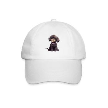 Cute Poodle, Dogs Illustration - Poodle - Baseball Cap - white/white - Front