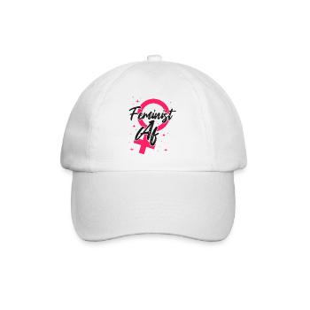 Feminist Feminist Af - Baseballkappe - Weiß/Weiß - Vorne