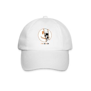 Spooky Halloween Design: "I'm Broken" Skull - Baseball Cap - white/white - Front
