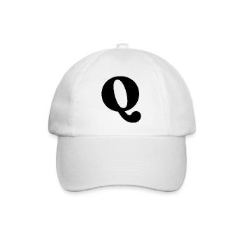Lettre q - Casquette classique - blanc/blanc - Devant