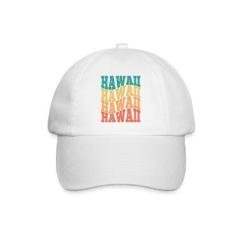 mehrfarbige Hawaii Grafik Design Geschenkidee - Baseballkappe - Weiß/Weiß - Vorne