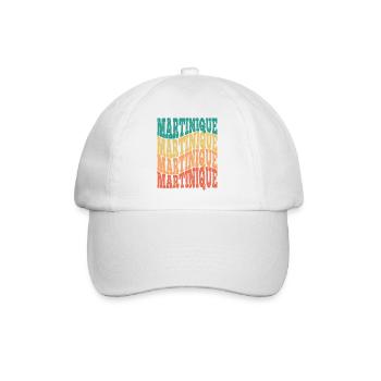 schöne originelle Geschenkidee aus Martinique - Baseballkappe - Weiß/Weiß - Vorne