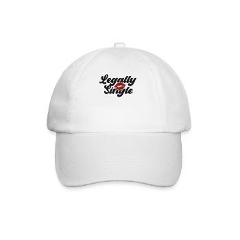 Happy Divorce Party Legally Single - Baseballkappe - Weiß/Weiß - Vorne