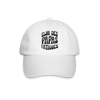 club des papas fatigués - Casquette classique - blanc/blanc - Devant