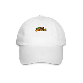 Eat Veggies Plant-Based Vegan Vegans Vegetarian - Baseball Cap - white/white - Front
