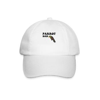 Papageien Papa - Baseballkappe - Weiß/Weiß - Vorne