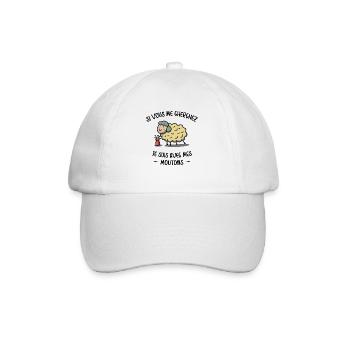 Mouton Berger Humour Cadeau Agriculteur Fermier - Casquette classique - blanc/blanc - Devant