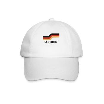 Drapeau rétro Jersey Allemagne - Casquette classique - blanc/blanc - Devant