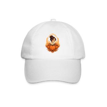 Feminine Fall Thanksgiving Design for Women - Baseball Cap - white/white - Front