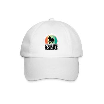American Quarter Horse Reitpferd Liebhaber Hors - Baseballkappe - Weiß/Weiß - Vorne