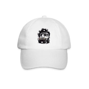 Drôle Halloween Ghost Driver Ghost Cartoon - Casquette classique - blanc/blanc - Devant