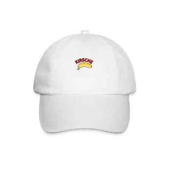 Banane Kirsche Falscher Name - Baseballkappe - Weiß/Weiß - Vorne
