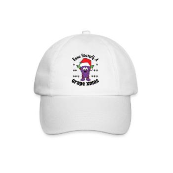 Have yourself a Grape Xmas - Baseballkappe - Weiß/Weiß - Vorne