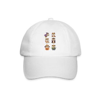 Meerkat Halloween Devil Pumpkin Vampire Costume - Baseball Cap - white/white - Front
