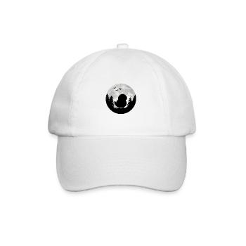 Kakapo Moon Night Parrot - Baseball Cap - white/white - Front