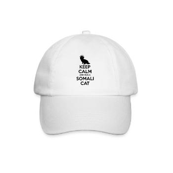 Restez calme - Somali Cat Maman Père - Casquette classique - blanc/blanc - Devant