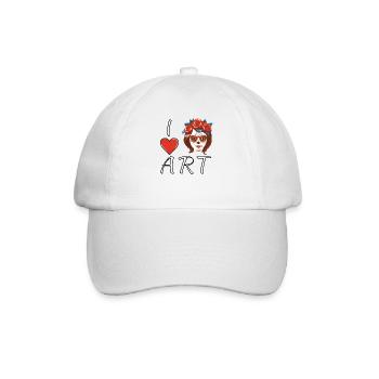 I LOVE ART MUERTOS - Baseball Cap - white/white - Front