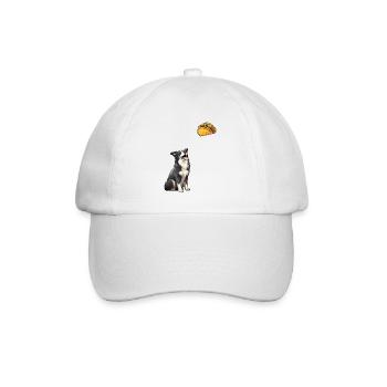 Border Collie Staring At Taco - Baseball Cap - white/white - Front