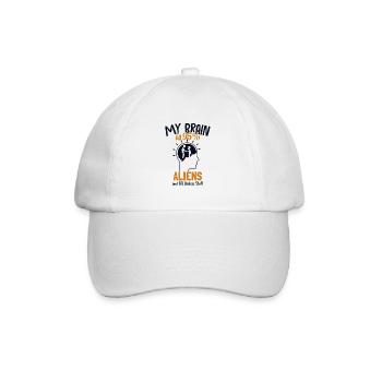 Mon cerveau est composé à 95% d’extraterrestres Conspiration d’OVNI - Casquette classique - blanc/blanc - Devant