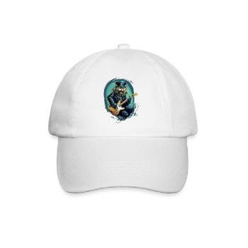 Rock n Roll Cat - Casquette classique - blanc/blanc - Devant
