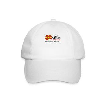 Rien ne me fait peur Ma femme est macédonienne - Casquette classique - blanc/blanc - Devant