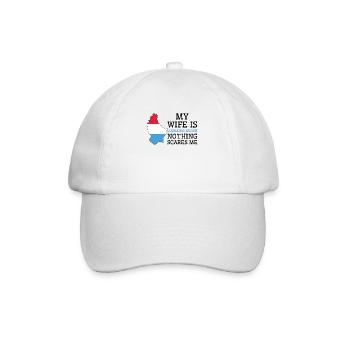 Rien ne me fait peur Ma femme est - Casquette classique - blanc/blanc - Devant