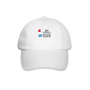 Rien ne me fait peur Ma femme est - Casquette classique - blanc/blanc - Devant