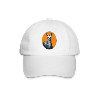 Lama / Faune / Hantise / Amérique du Sud / Fourrure - Casquette classique - blanc/blanc - Devant