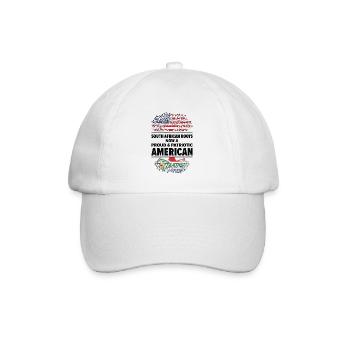 South African American Patriot USA Grown South - Baseball Cap - white/white - Front