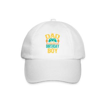 Dad Of the Birthday Boy Gaming Gift Idea - Baseballkappe - Weiß/Weiß - Vorne