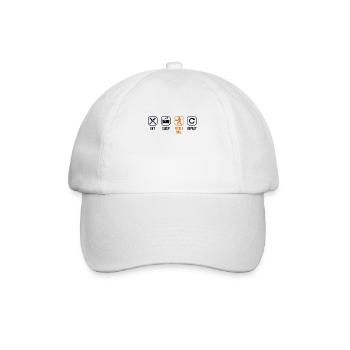 Eat Sleep Pickleball Repeat Pickleball Pro - Baseball Cap - white/white - Front
